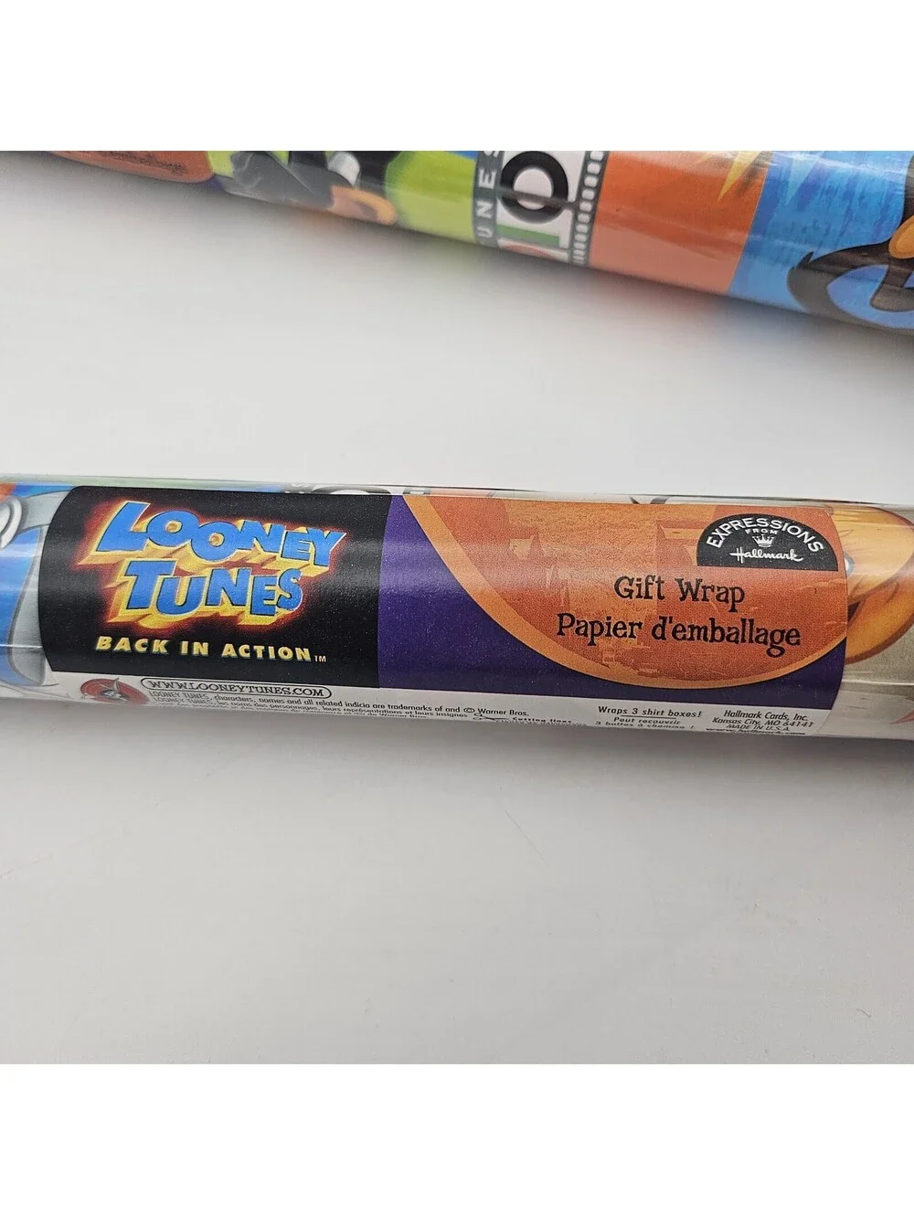 Vintage Hallmark Looney Tunes Back In Action Wrapping Paper 2 Rolls  15 Sq Ft Ea